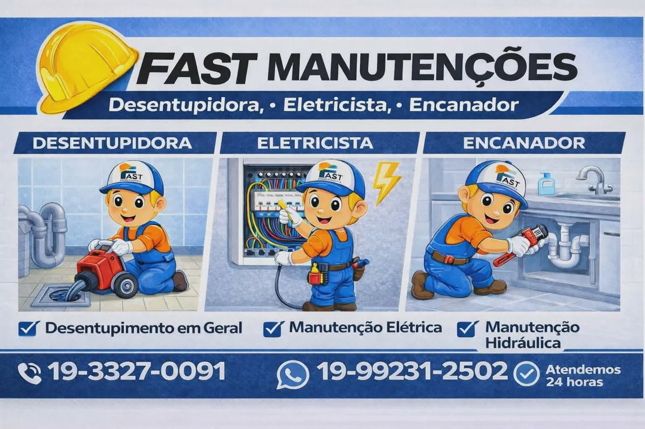 Desentupidora, Eletricista, Encanador no Jardim Aurélia em Campinas 19-99231-2502