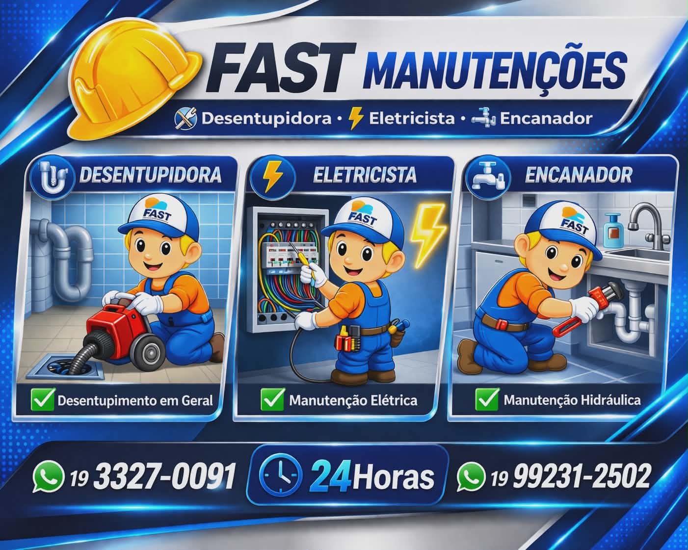 Desentupidora, Eletricista, Encanador no Vila Proost de Souza em Campinas 19-99231-2502