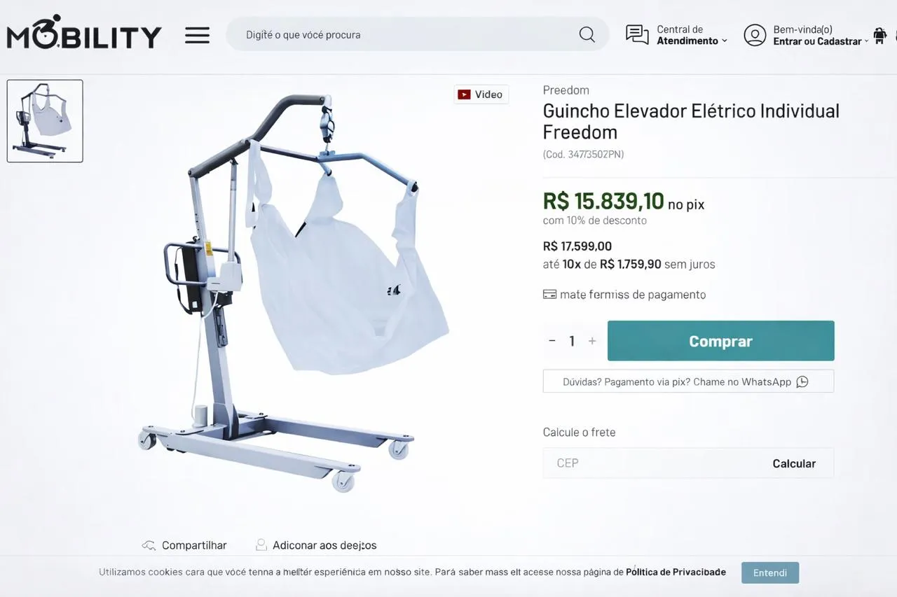 Guincho motorizado (ideal para remover acamados)