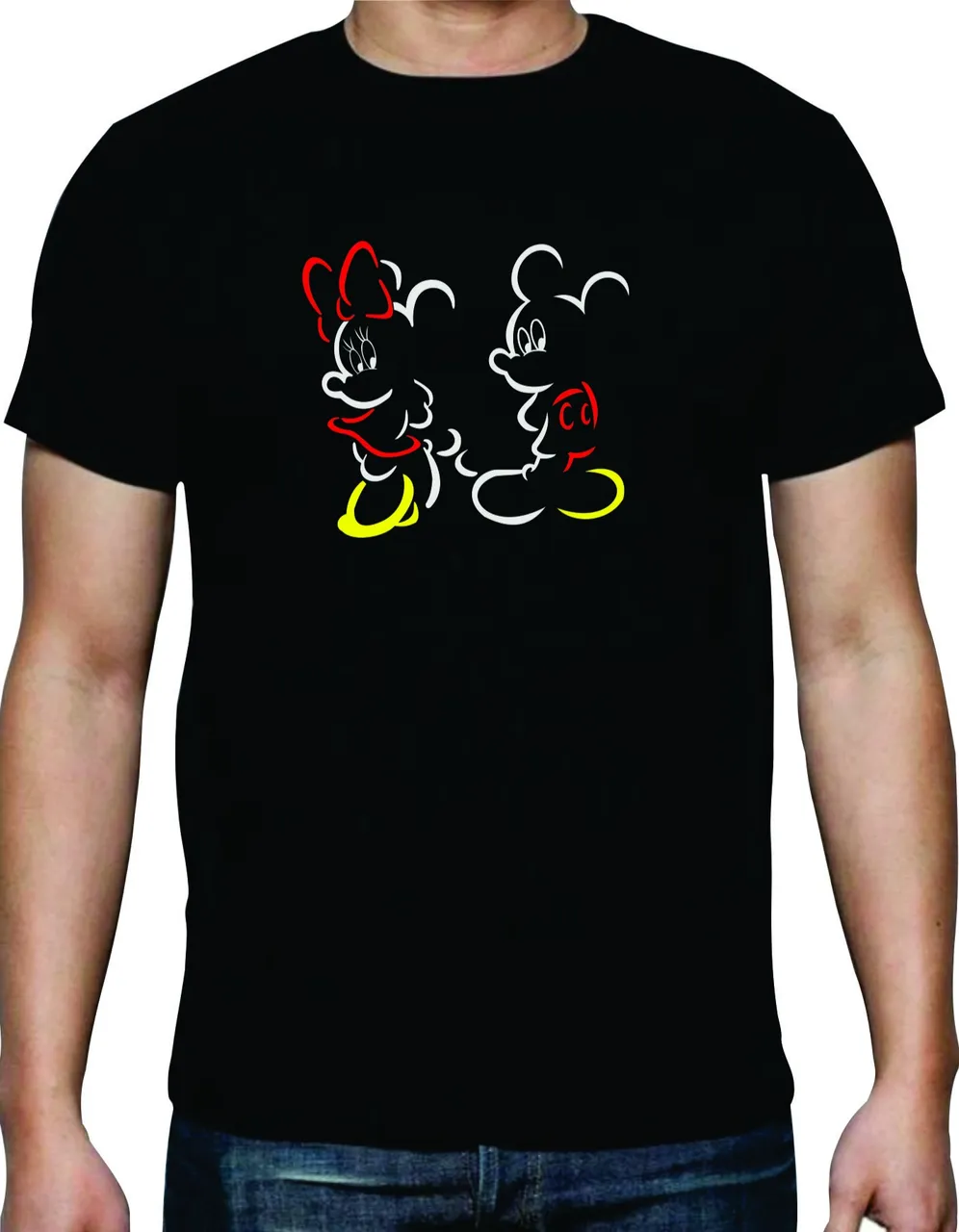 Estampa Mickey Minnie Mouse Paquera