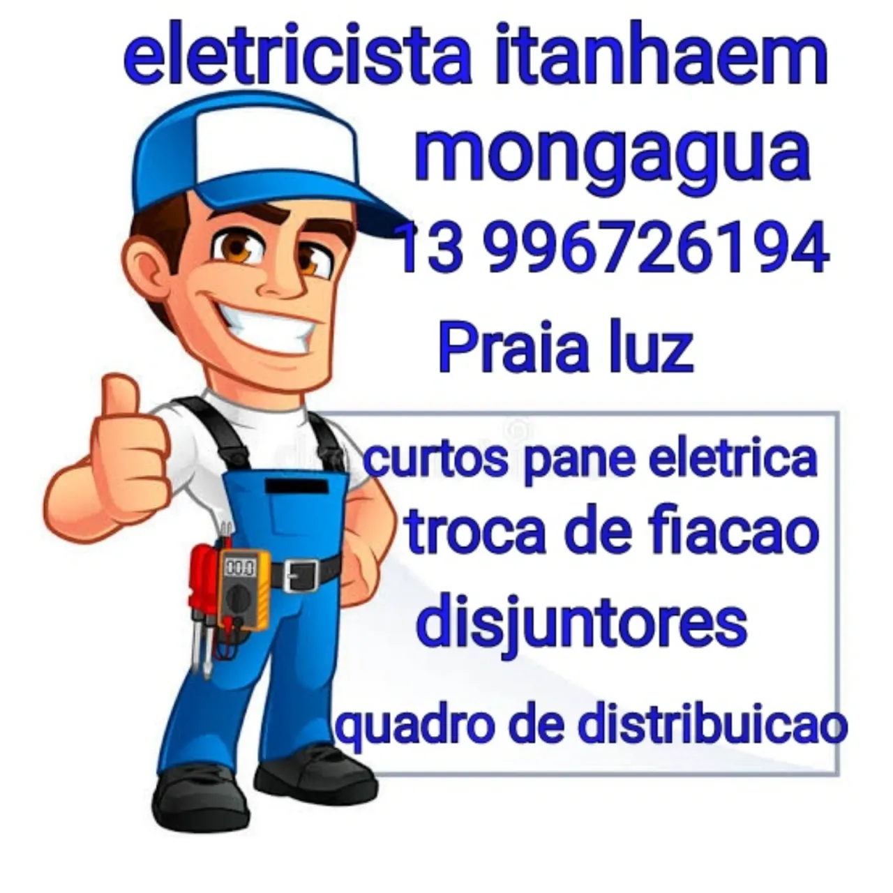 Eletricista mongagua itanhaem 13 996726194
