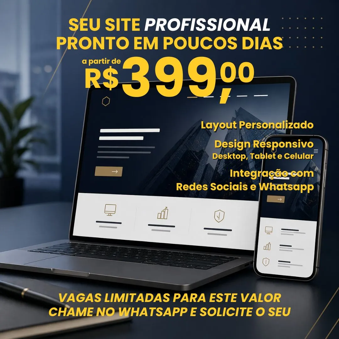 Site profissional completo e responsivo